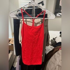 RED LULULEMON TANK TOP